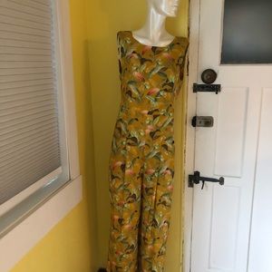 Jumpsut by Chepe for Italy tropical Green plants  floral beach. Its a new